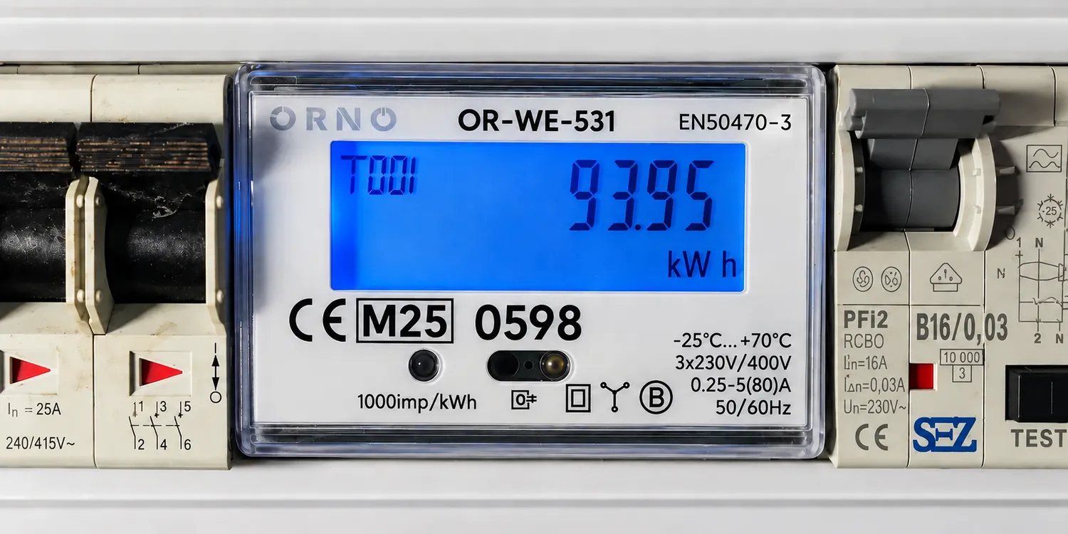 Elektromer ORNO s nameranou spotrebou klimatizácií 93,95 kWh počas leta 2026
